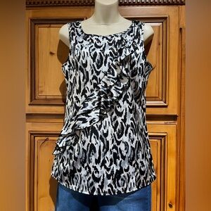 Maurice’s Chic Black and White Animal Print Blouse